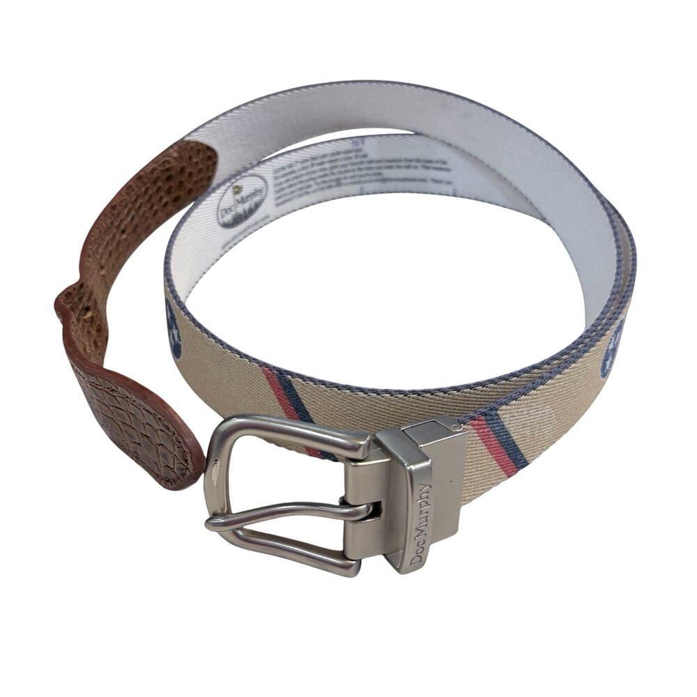 Men's Doc Murphy Golf Belt 42” Alligator Embossed Leather Tip Tennessee